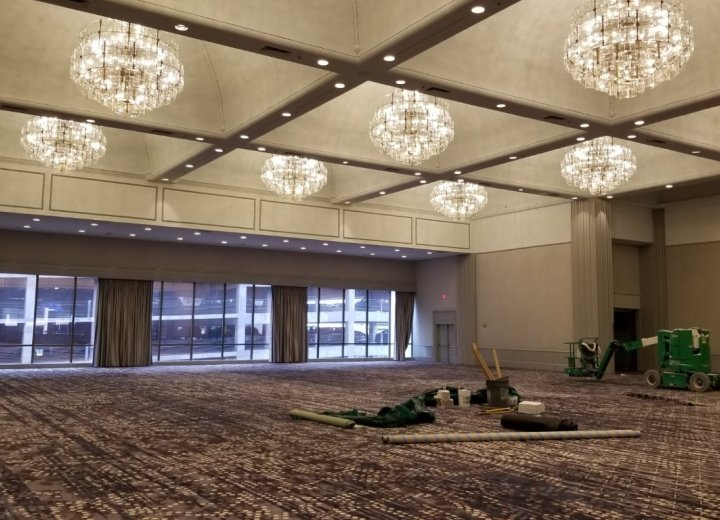 Fairmont - Ballroom Remodel — Remodel of ballroom chandeliers Fairmont - Ballroom Remodel — Remodel of ballroom chandeliers