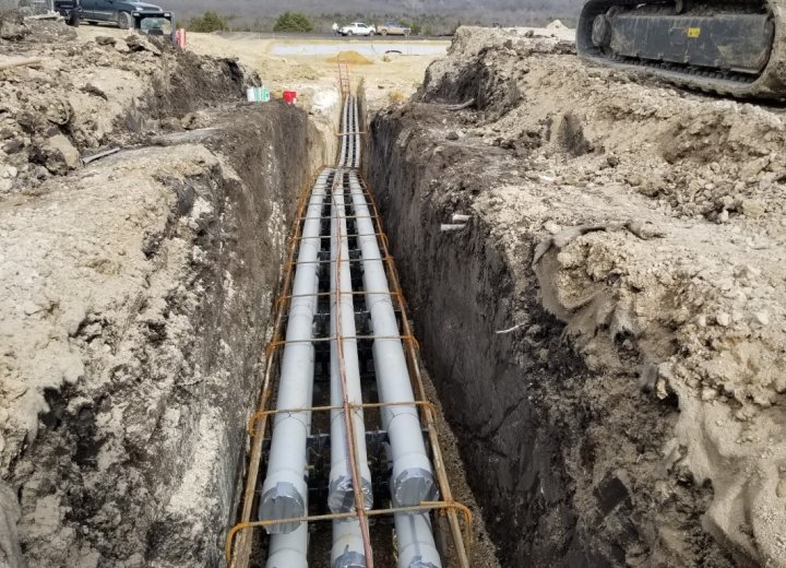 Precast electrical vault and 4,160V medium-voltage duct-bank installation at Wilson Creek Precast electrical vault and 4,160V medium-voltage duct-bank installation at Wilson Creek